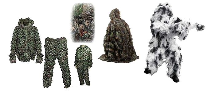 fotografia naturalistica, abbigliamento mimetico, abbigliamento camo, ghillie suite, camo 3D, mimetizzazione, appostamento, real tree, 